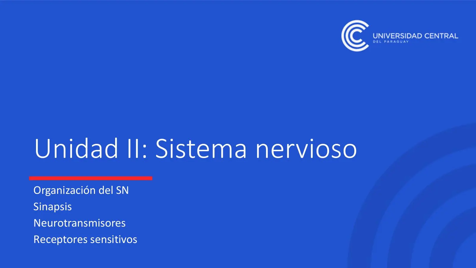 Primera diapositiva del soporte de Fisiología